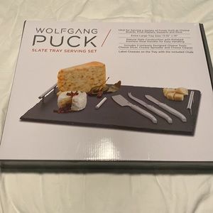 SERVING TRAY WITH 3 CHEESE TOOLS